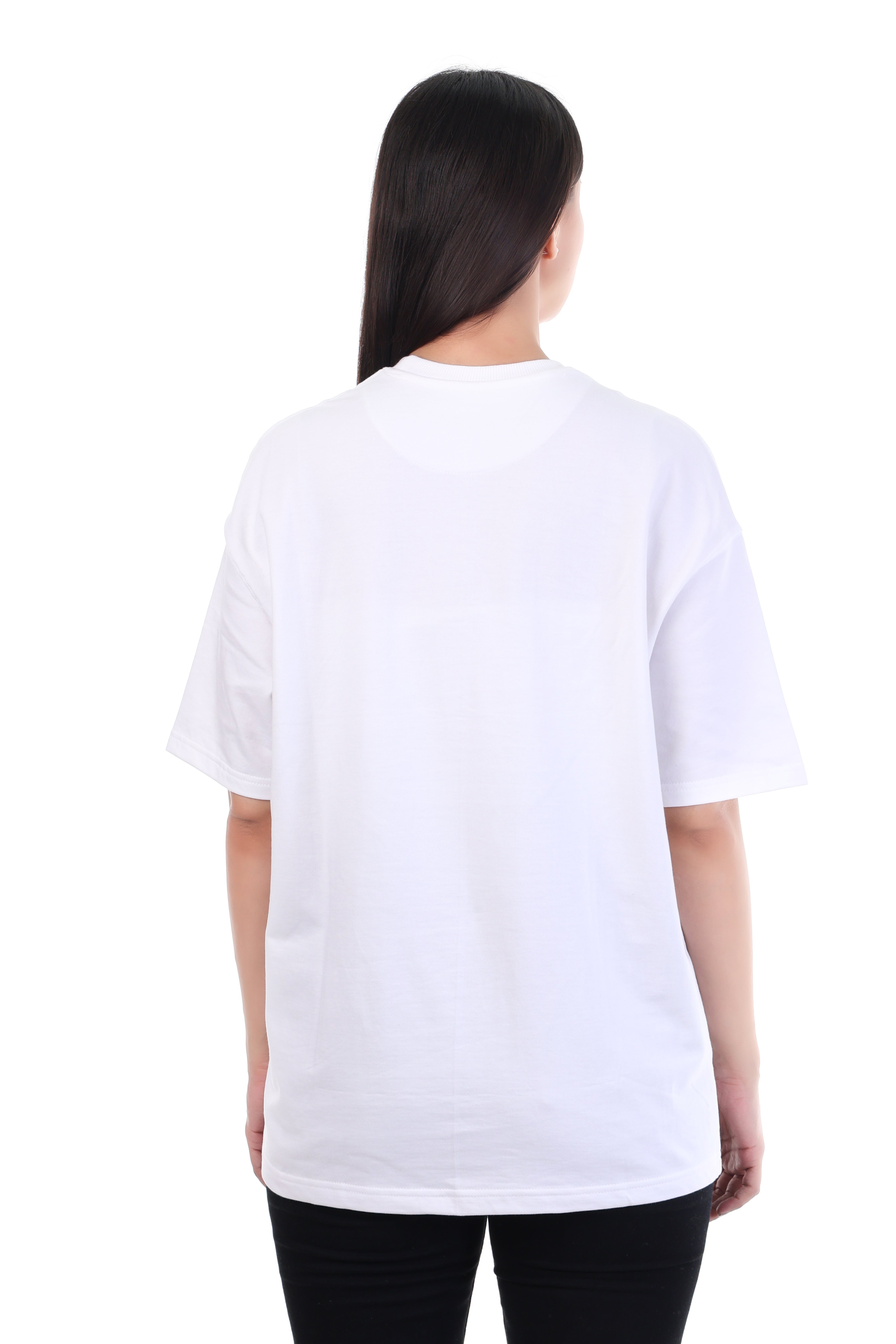 Floral Grace â White Embroidered T-Shirt for Women