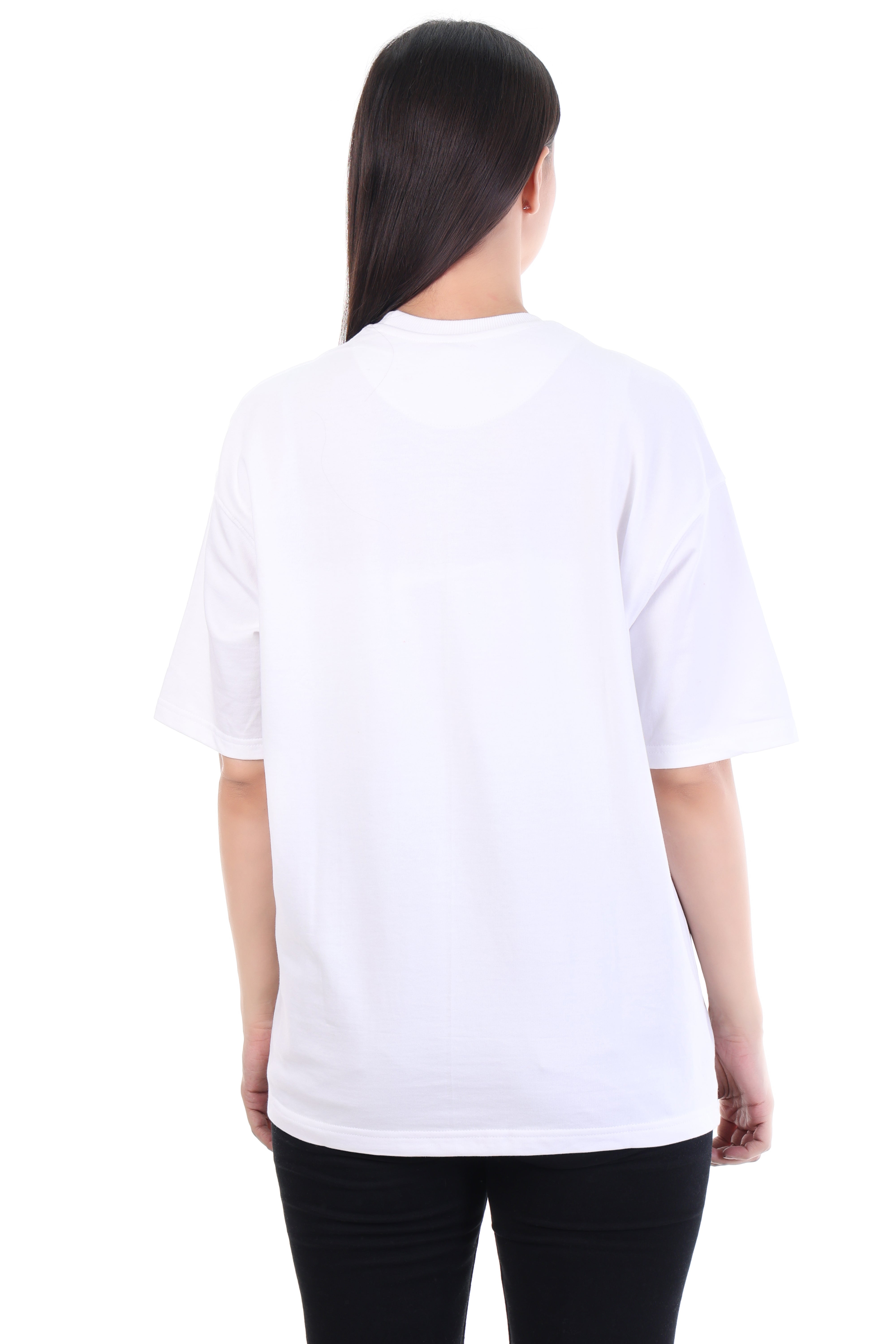 Ornate Bloom â White Floral Embroidered T-Shirt for Women | VVM Vastra