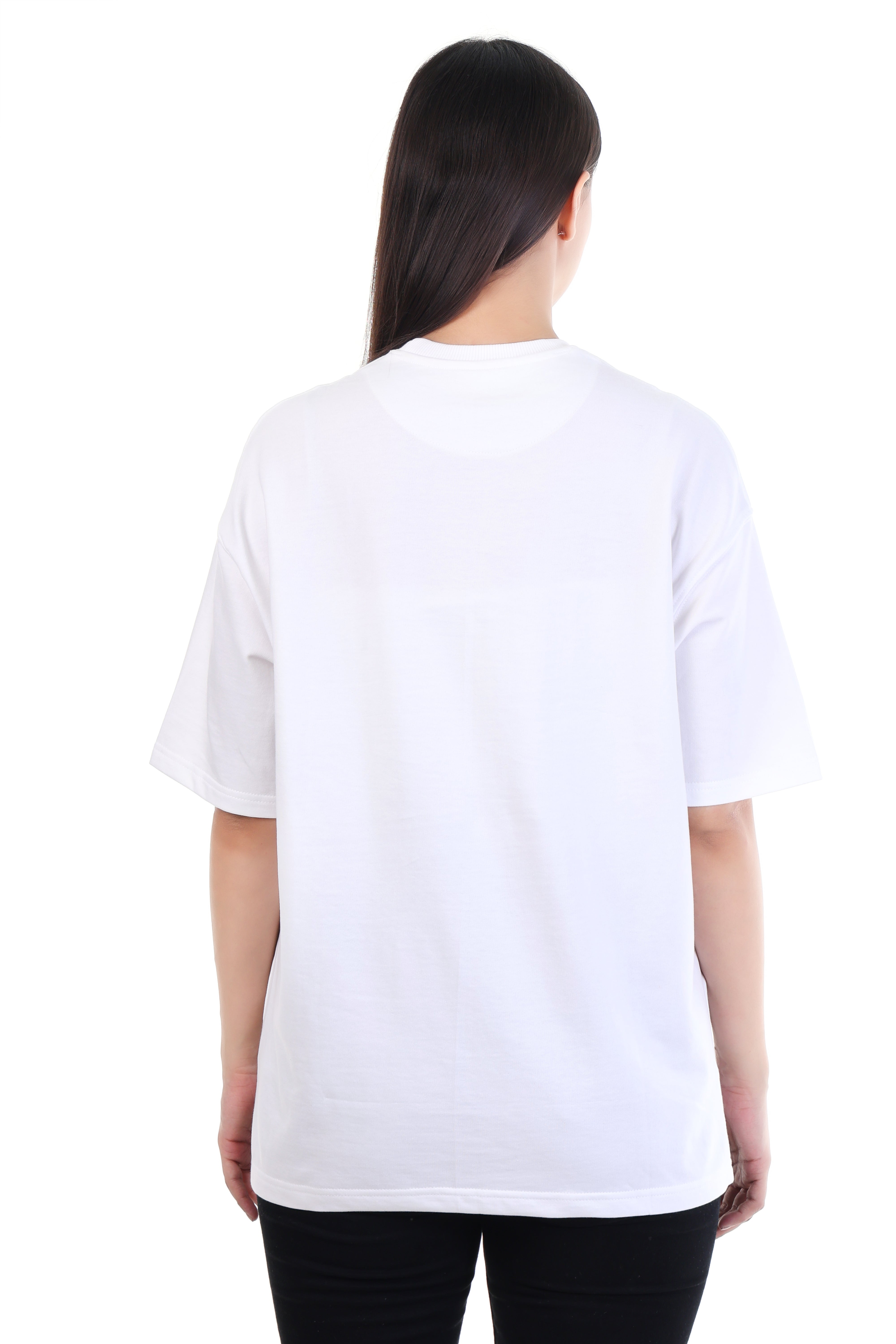 Sips by the Shore â White Beach Drink Embroidered T-Shirt for Women