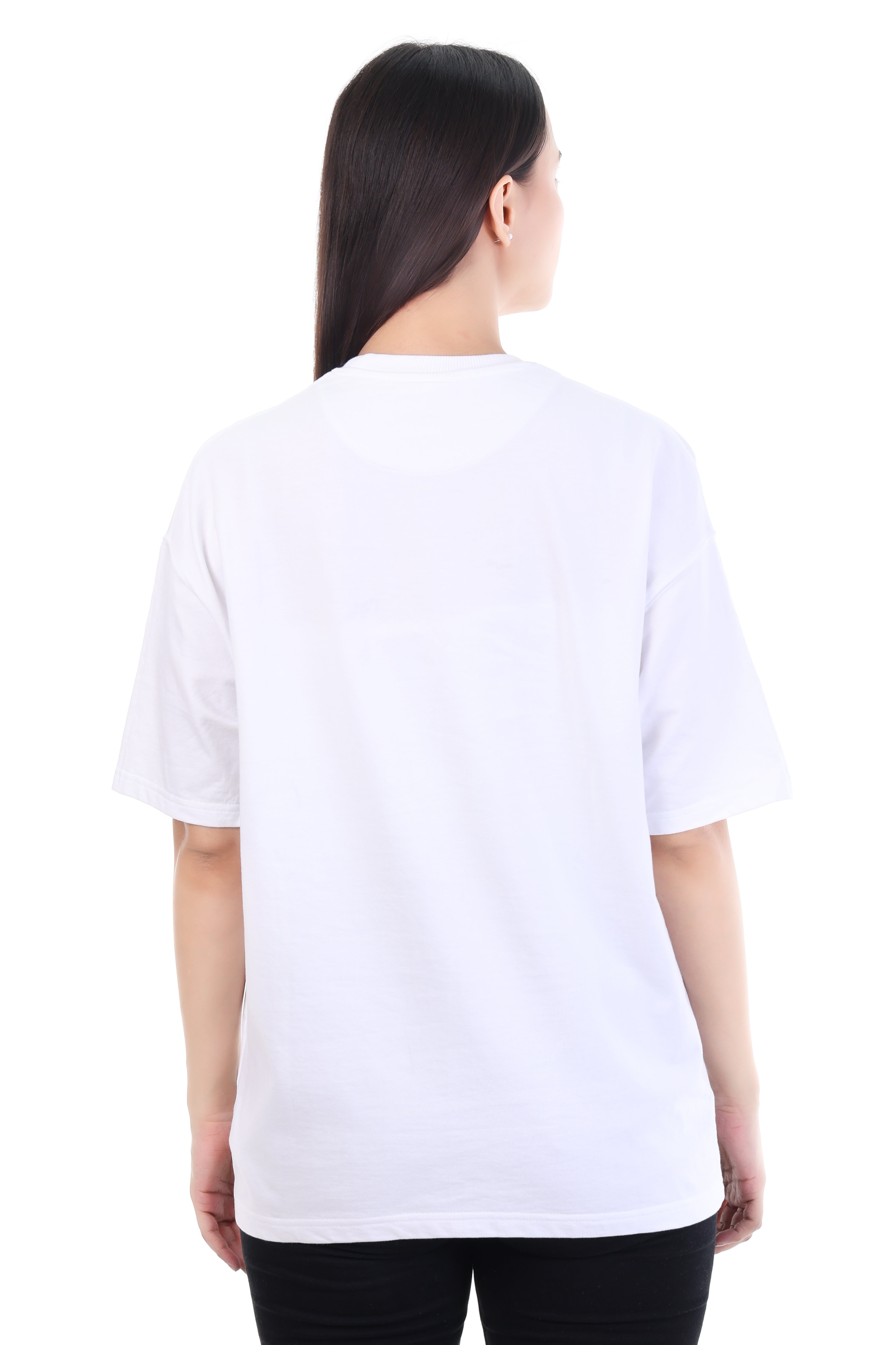 Feathered Love â White Embroidered T-Shirt for Women