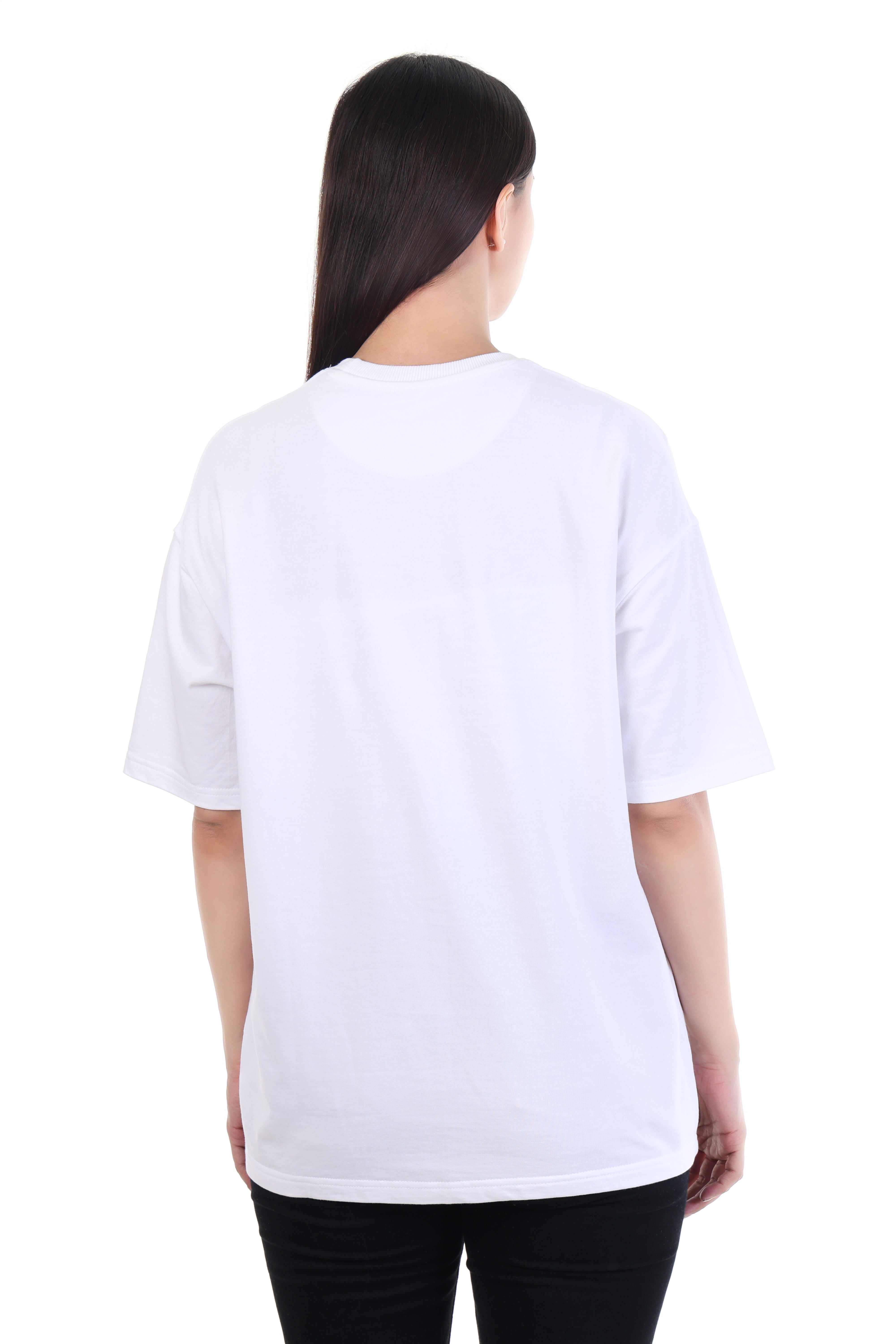 Heart in Flight â White Winged Heart Embroidered T-Shirt for Women