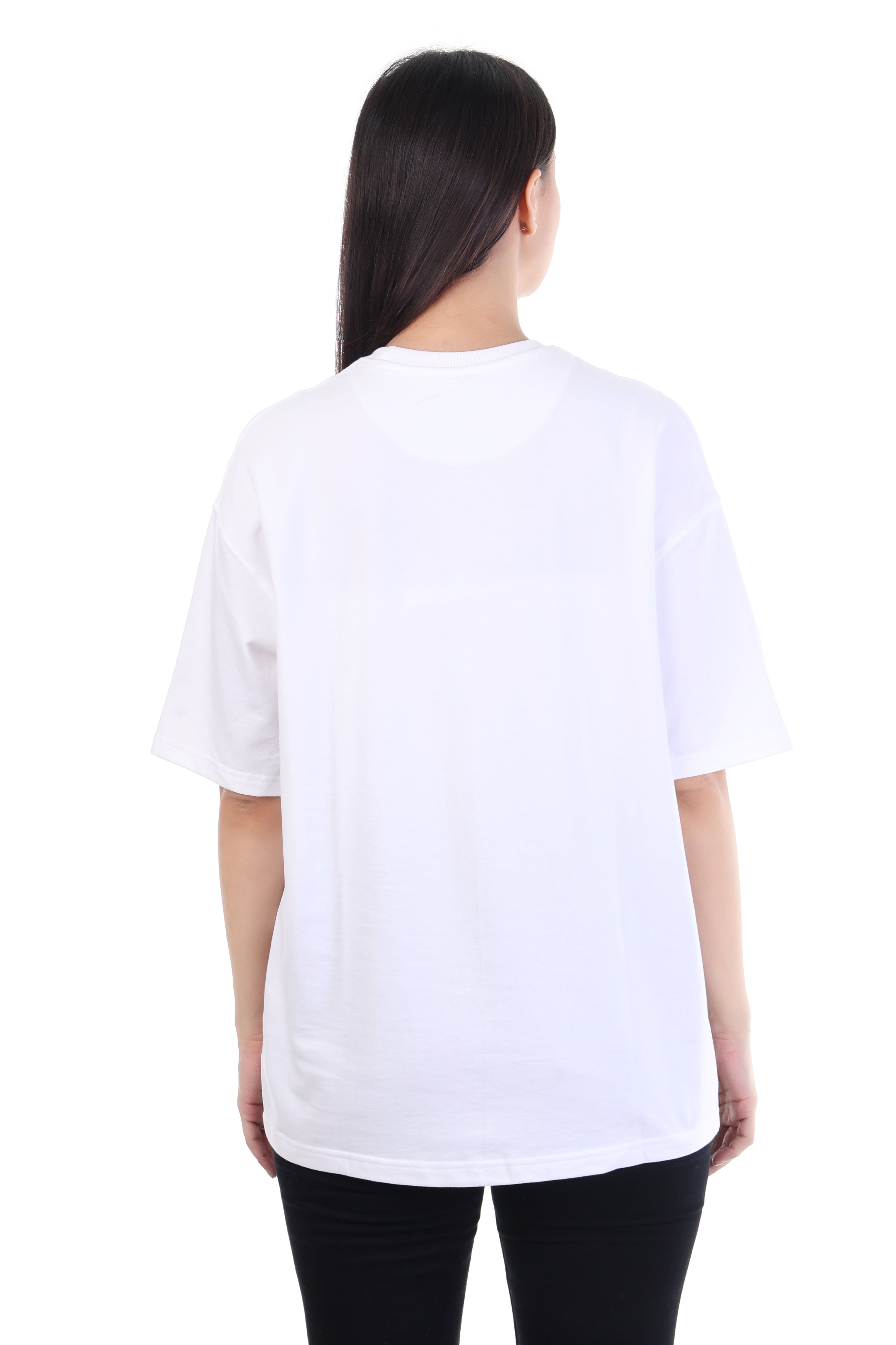 Skyflutter â White Blue Butterfly Embroidered T-Shirt for Women