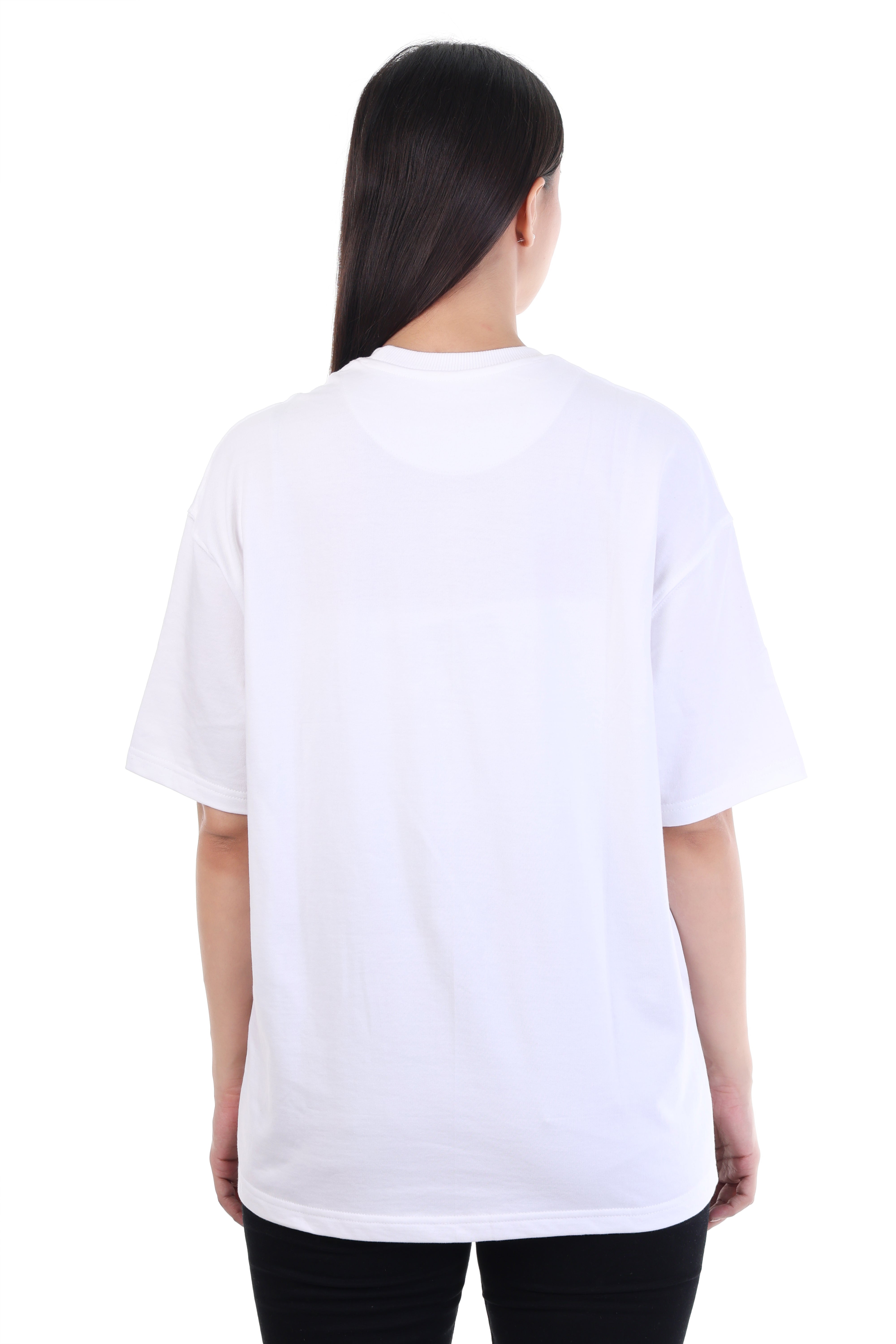 Structured Bloom â White Floral Grid Embroidered T-Shirt for Women