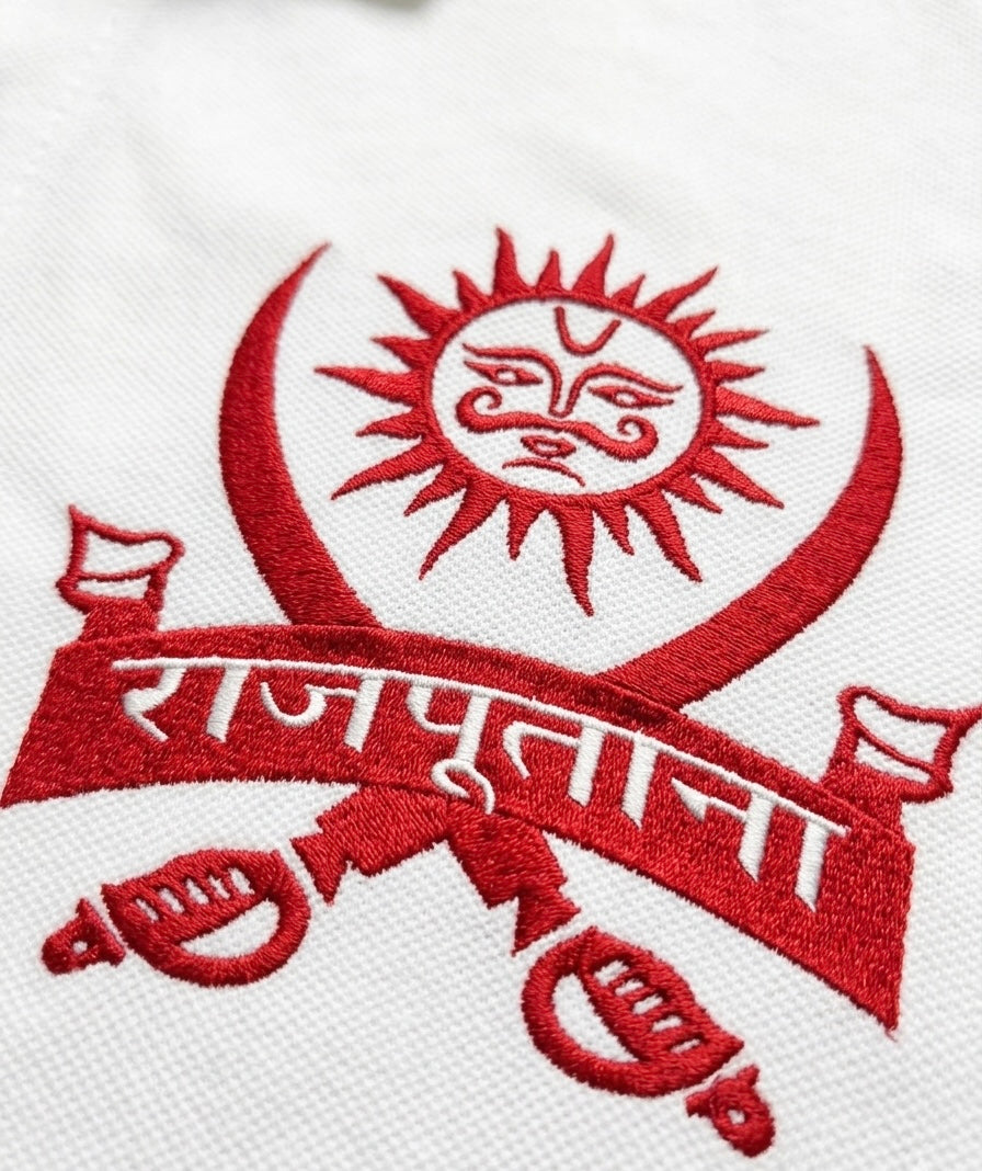 VVM Vastra Premium Cotton Rajputana Heritage Polo – Maharana Pratap Embroidered Luxury Streetwear