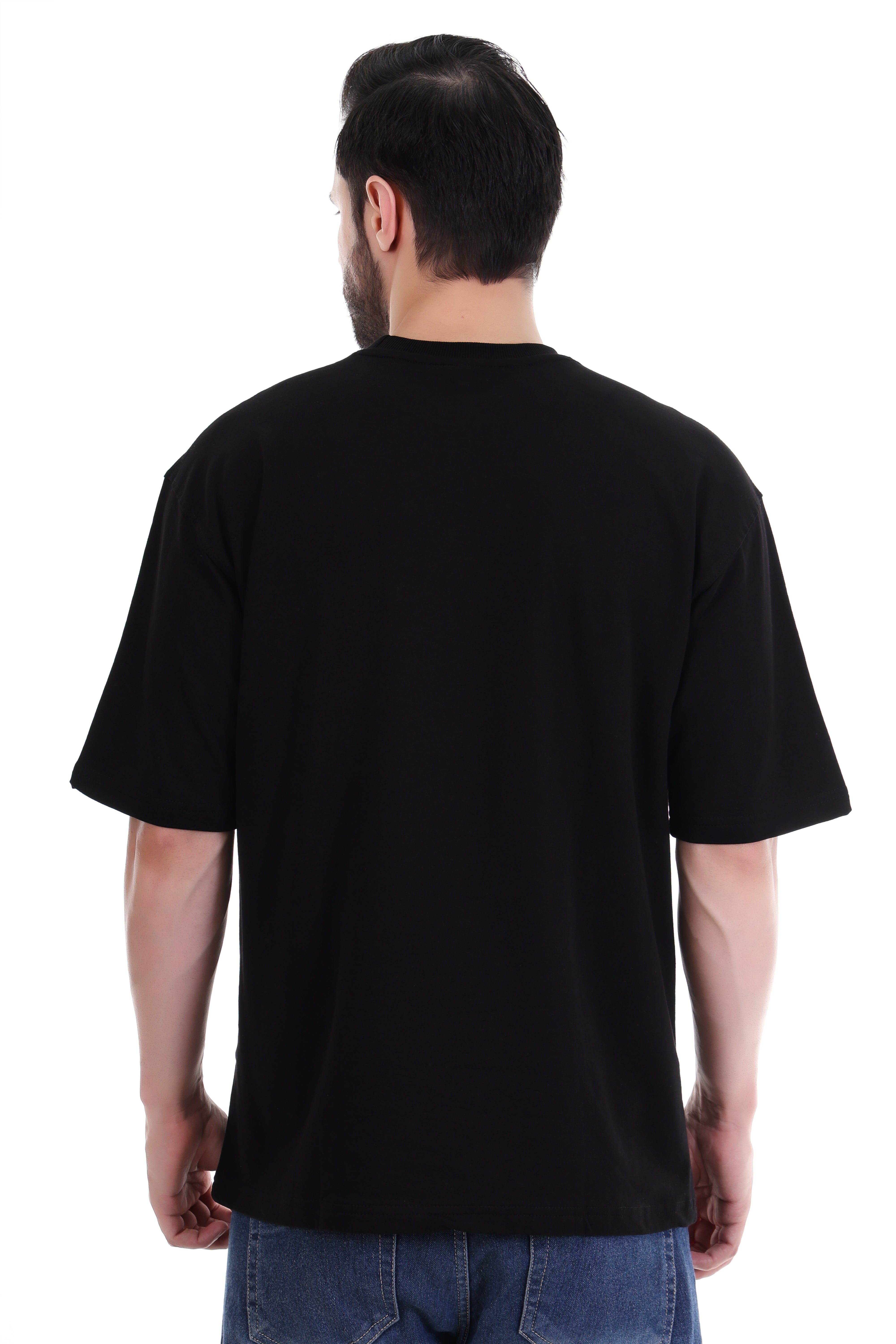 Men’s Oversized Study Embroidery T-Shirt – Pure Cotton | Minimal Intellectual Streetwear